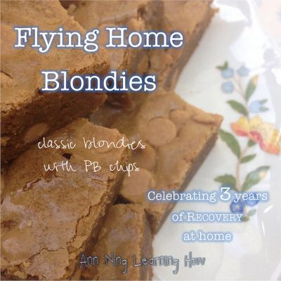 Flying Home Blondies | w PB Chips | Ann Ning Learning How